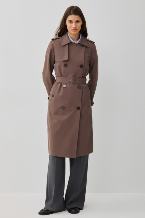 тренч от бренда снежная королева вид слева