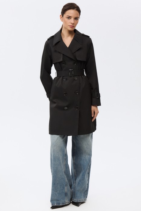 тренч от бренда снежная королева вид слева