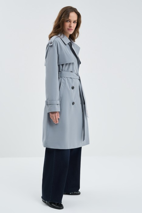 тренчкот с поясом 753101003 фотография