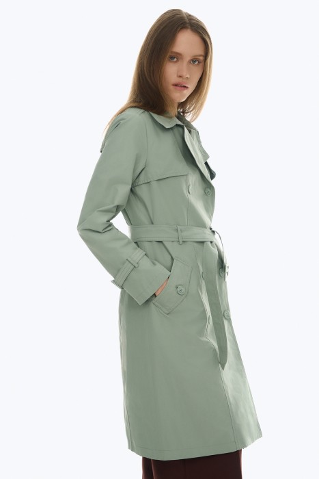 тренчкот от бренда снежная королева вид слева