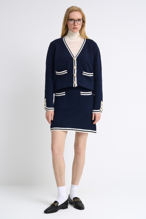 трикотажная мини-юбка от бренда снежная королева вид слева