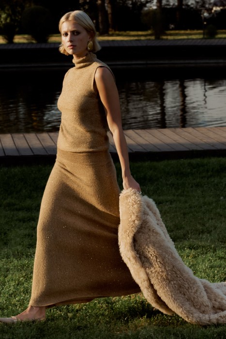 трикотажная юбка с пайетками 786432003 фотография