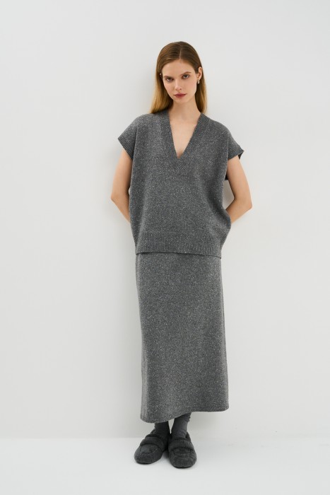 трикотажная юбка от бренда снежная королева вид слева