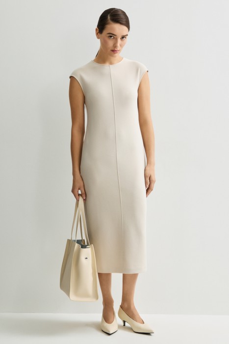 трикотажное платье миди из россии вид сбоку