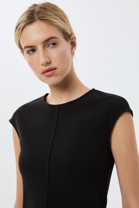 трикотажное платье миди из россии вид сбоку