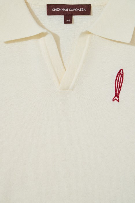 трикотажное поло от бренда снежная королева вид слева