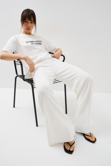 трикотажные брюки от бренда снежная королева вид слева