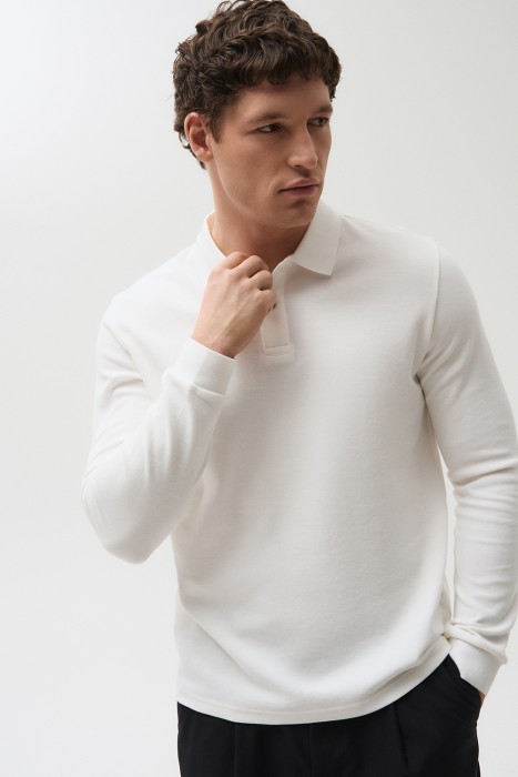 трикотажный джемпер-поло 798359003 фотография