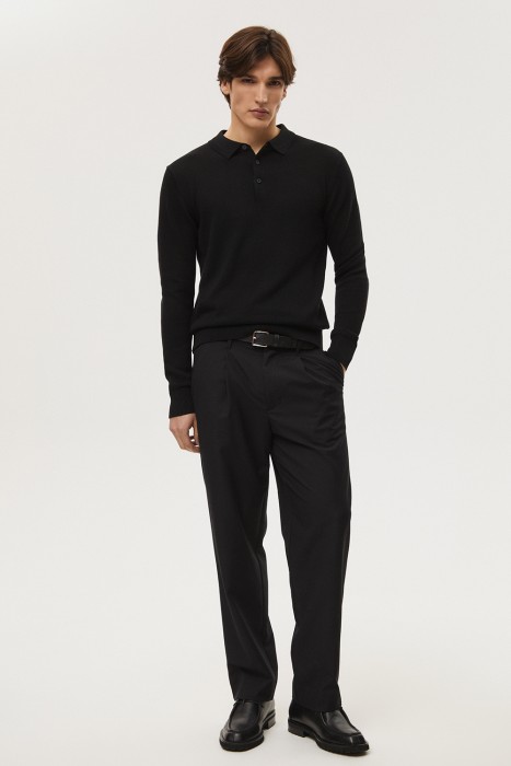 трикотажный джемпер-поло 799559003 фотография