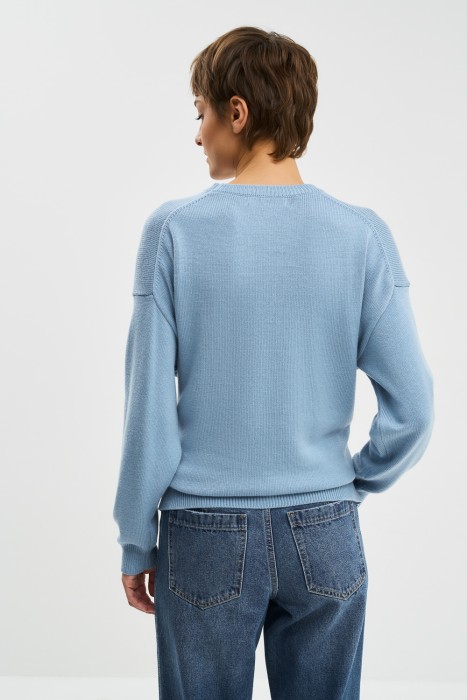 трикотажный джемпер с завязками по цене 1780 руб вид справа