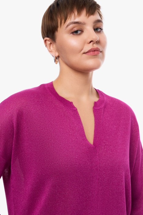 трикотажный джемпер от бренда снежная королева вид слева