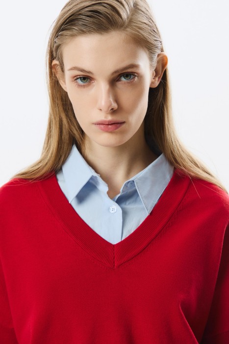 трикотажный джемпер из россии вид сбоку