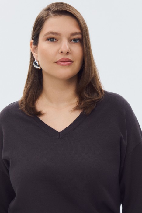 трикотажный джемпер из россии вид сбоку