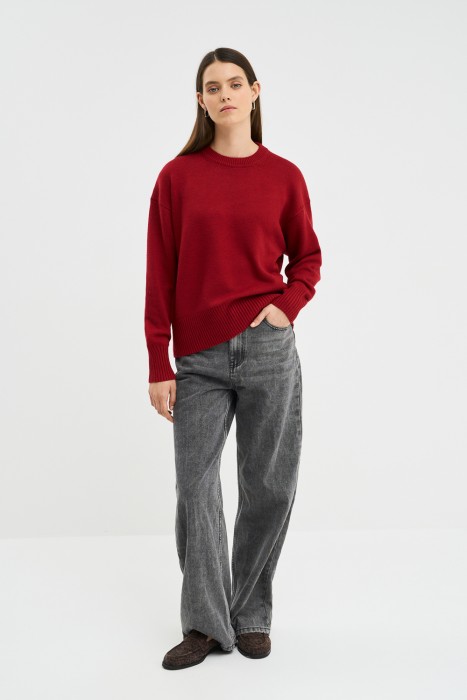 трикотажный джемпер от бренда снежная королева вид слева