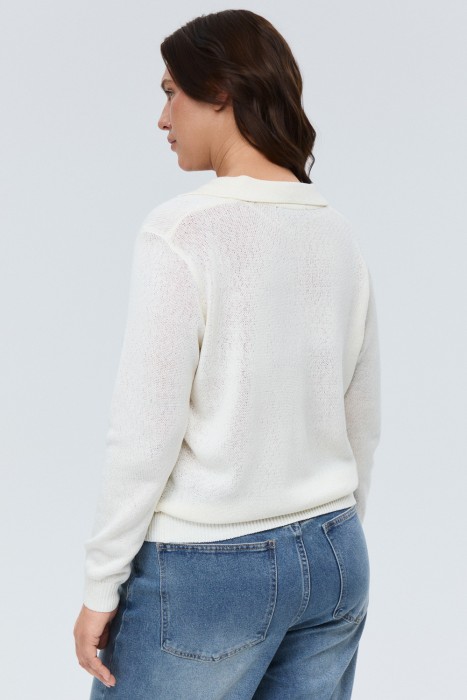 трикотажный джемпер от бренда снежная королева вид слева