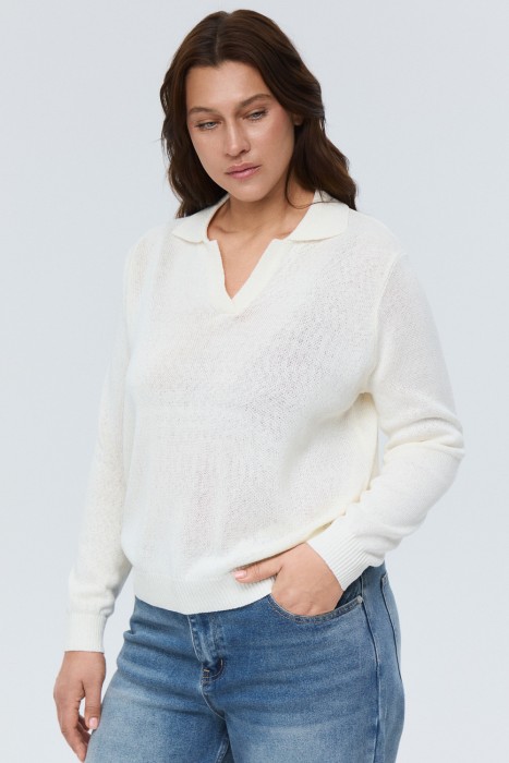 трикотажный джемпер из россии вид сбоку