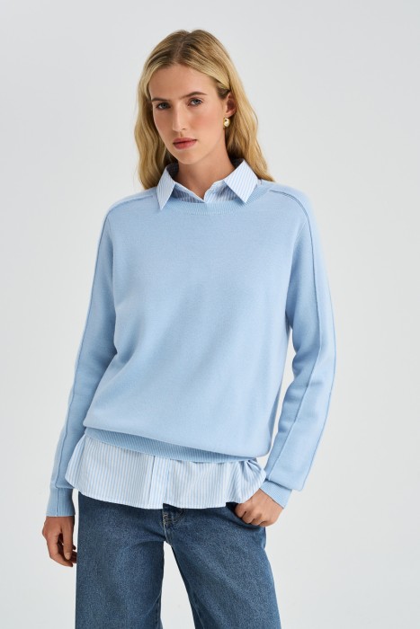 трикотажный джемпер от бренда снежная королева вид слева