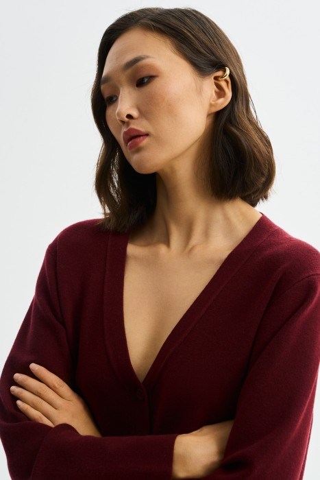 трикотажный кардиган из россии вид сбоку