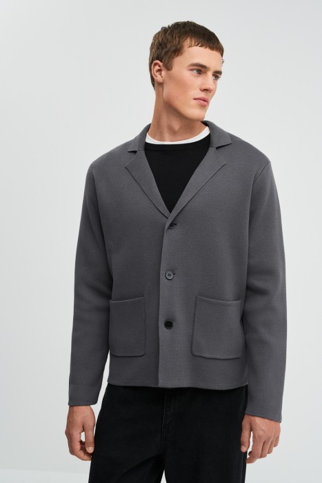 трикотажный кардиган от бренда снежная королева вид слева