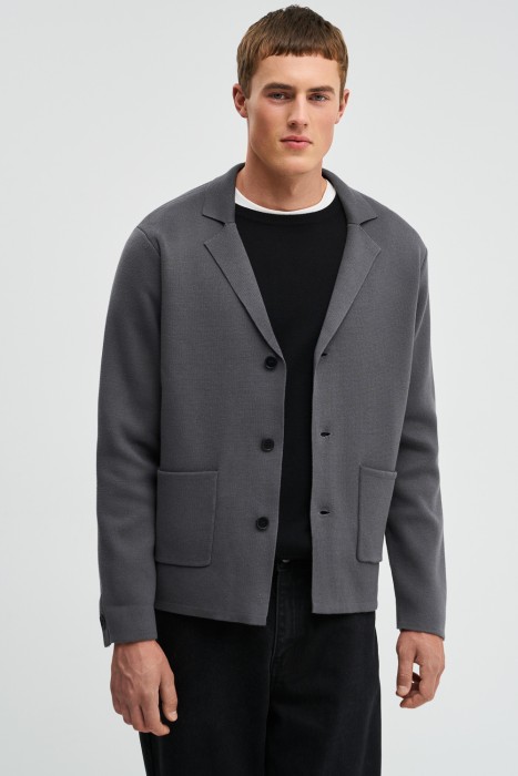 трикотажный кардиган из россии вид сбоку