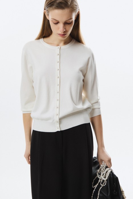 трикотажный кардиган из россии вид сбоку