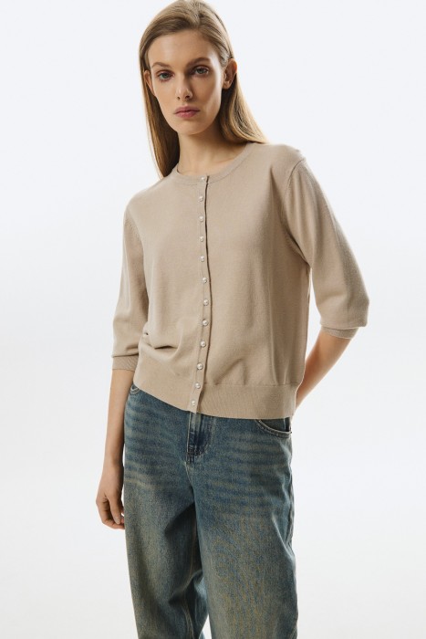 трикотажный кардиган 803449003 фотография