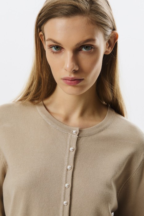 трикотажный кардиган из россии вид сбоку