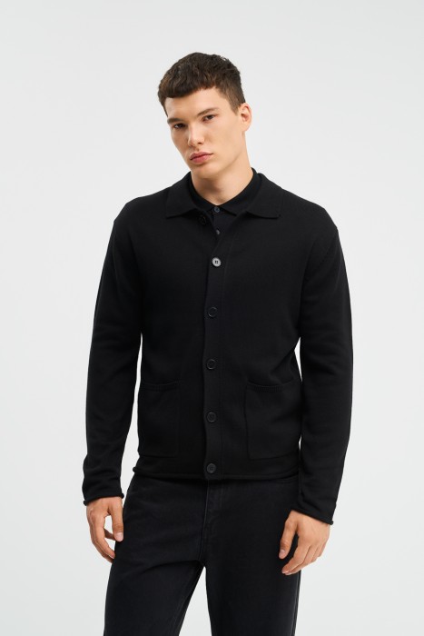 трикотажный кардиган от бренда снежная королева вид слева