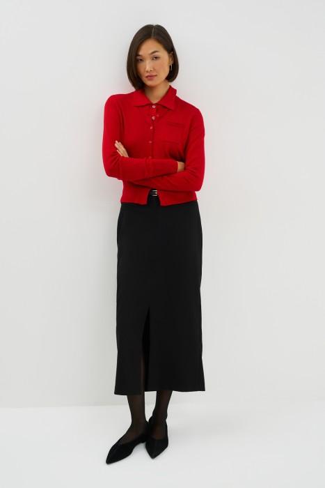 трикотажный кардиган от бренда снежная королева вид слева