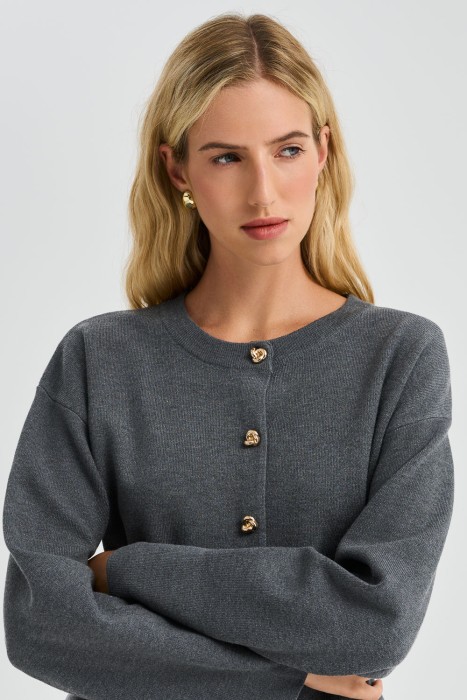 трикотажный кардиган из россии вид сбоку