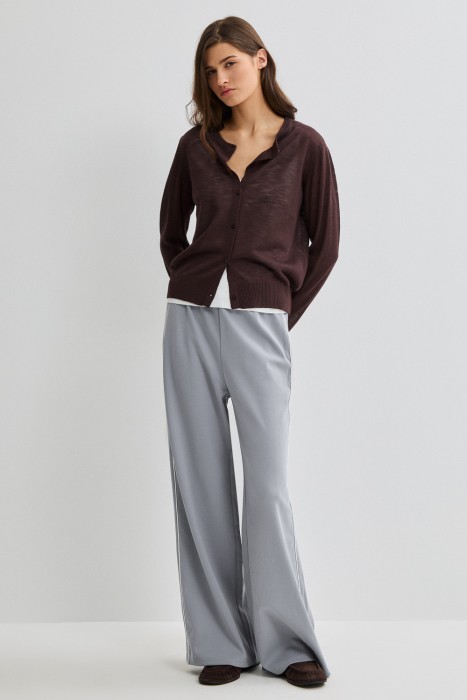 трикотажный кардиган от бренда снежная королева вид слева