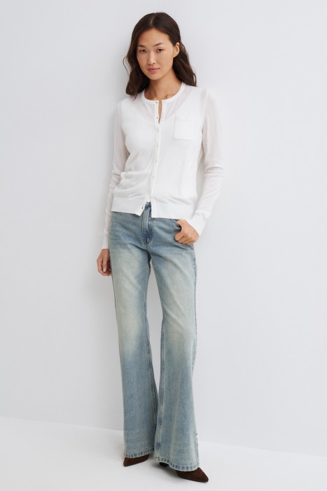 трикотажный кардиган из россии вид сбоку