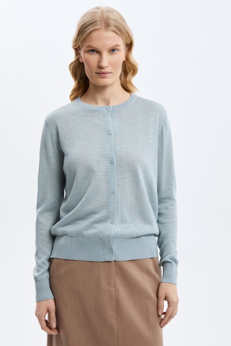 трикотажный кардиган из россии вид сбоку