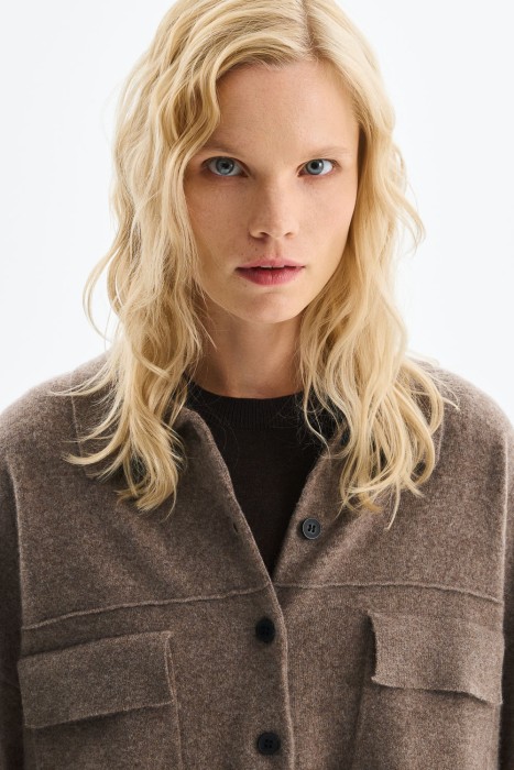 трикотажный кардиган из россии вид сбоку