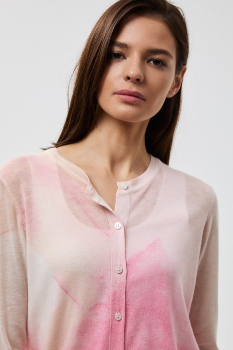 трикотажный кардиган из россии вид сбоку