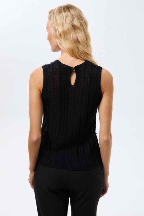 трикотажный топ с декором по цене 1620 руб вид справа