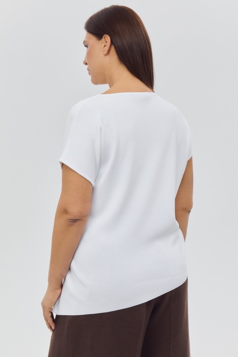 трикотажный топ с драпировкой по цене 2680 руб вид справа