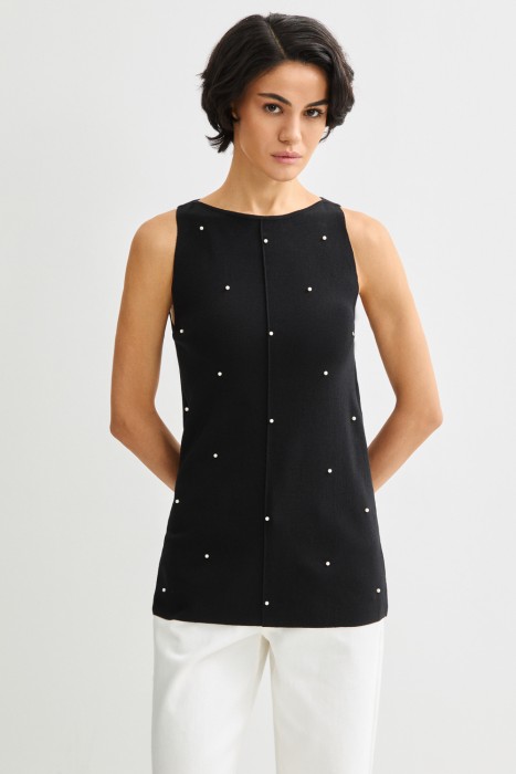 трикотажный топ от бренда снежная королева вид слева