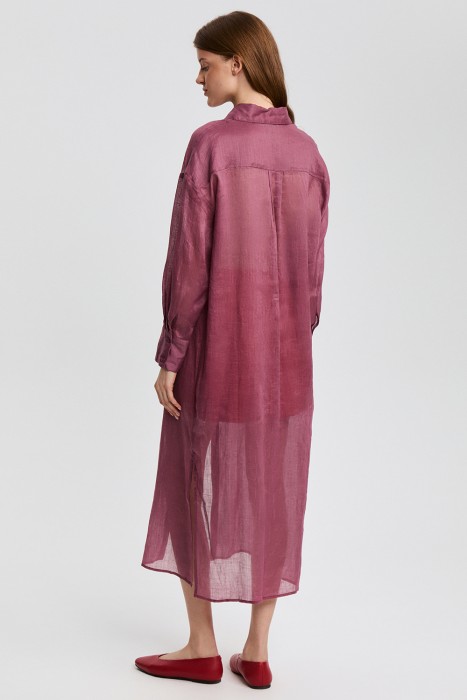 удлиненная блузка изо льна по цене 5650 руб вид справа