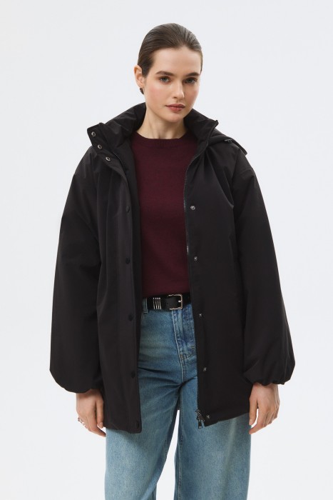 удлиненная куртка с капюшоном 807958003 фотография