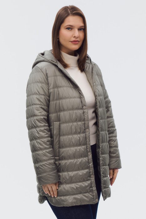 удлиненная куртка с капюшоном 807669003 фотография
