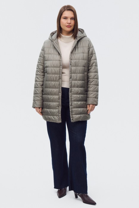 удлиненная куртка с капюшоном по цене 4020 руб вид справа