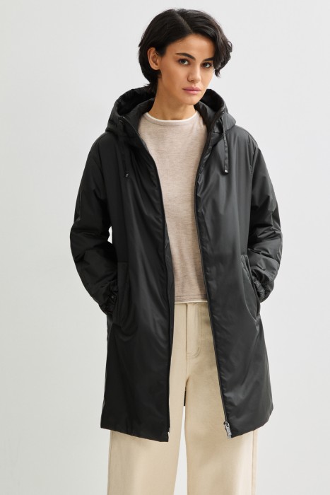 удлиненная куртка с капюшоном 797254003 фотография