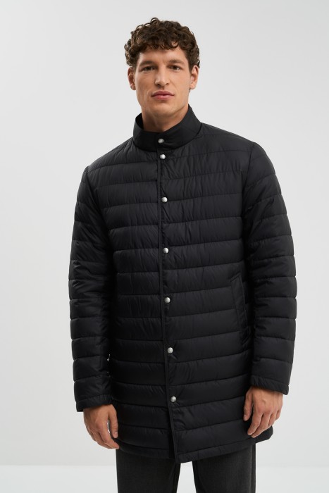 удлиненная куртка от бренда снежная королева вид слева