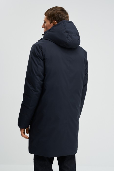 удлиненная зимняя куртка с капюшоном по цене 6680 руб вид справа