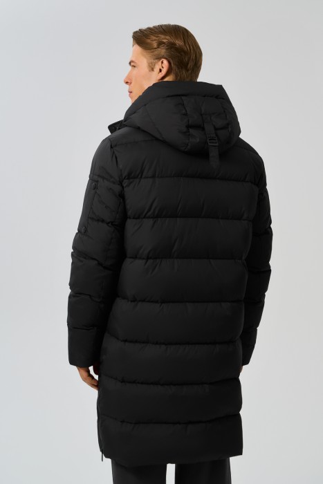 удлиненная зимняя куртка с капюшоном по цене 7000 руб вид справа