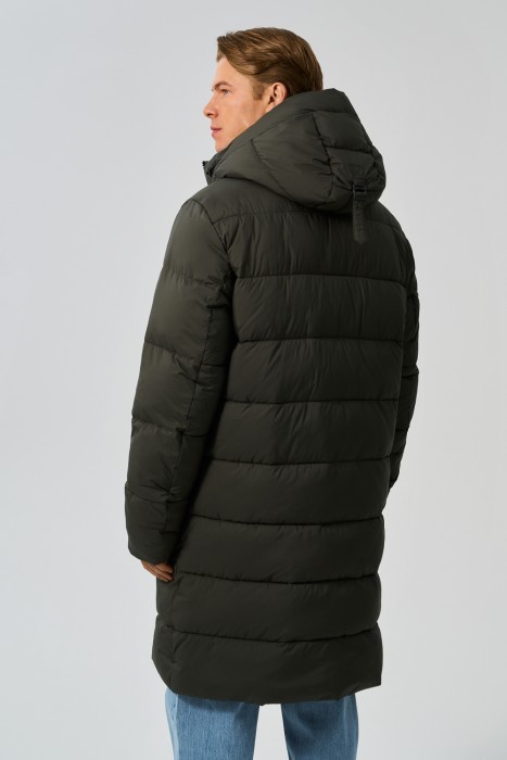 удлиненная зимняя куртка с капюшоном по цене 3170 руб вид справа