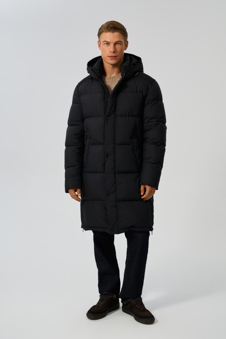 удлиненная зимняя куртка с капюшоном 793338003 фотография