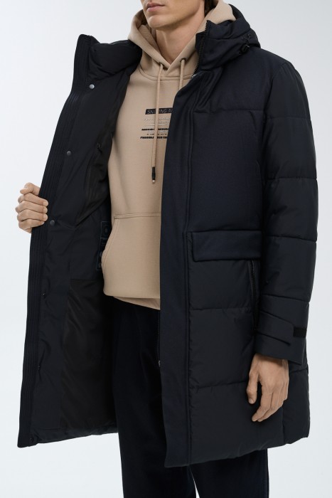 удлиненная зимняя куртка из россии вид сбоку