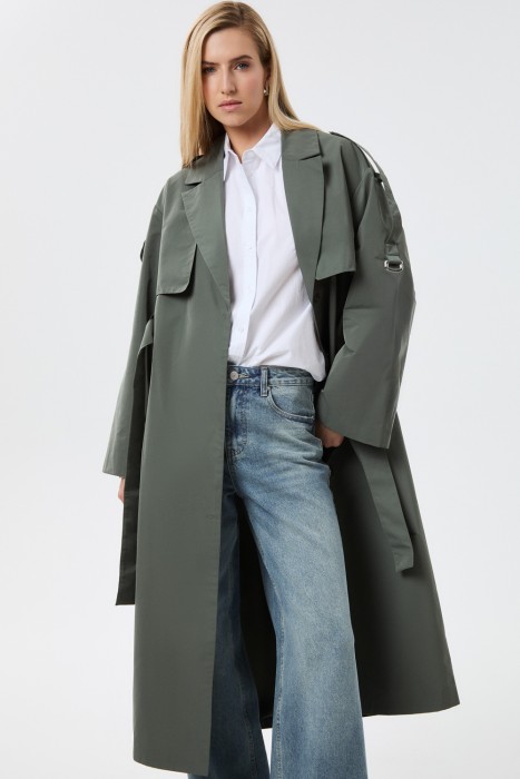 удлиненный плащ 816631003 фотография